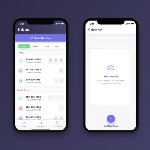 Fax App Design