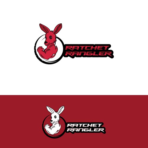 Kangaroo mascot logo