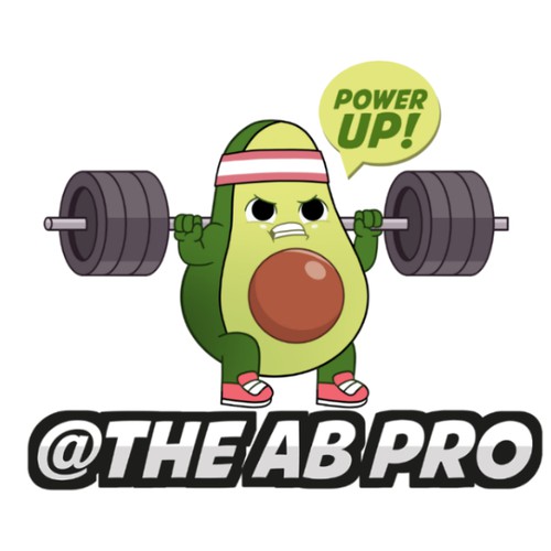 Funny Fitness T-Shirt Design – Avocado Weightlifting Character