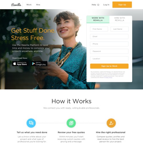 Rewilla - Landing page for Australian Recruitment Company