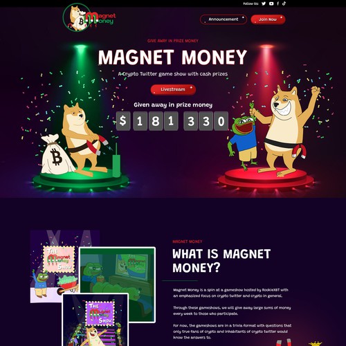 Magnet Money Show - a friendly game-show 