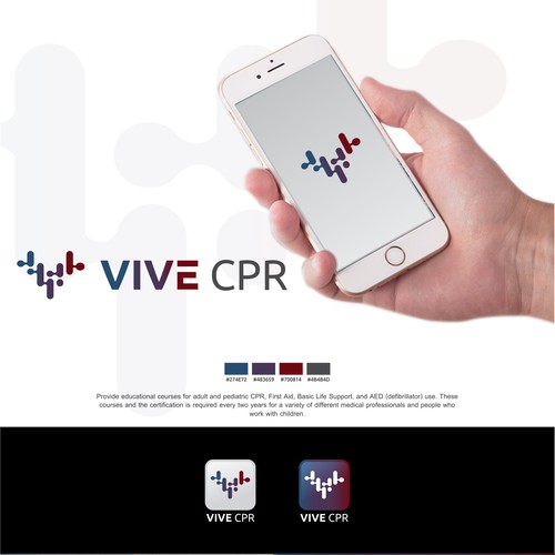 Modern, Lively, Artistic Logo for CPR Training Company