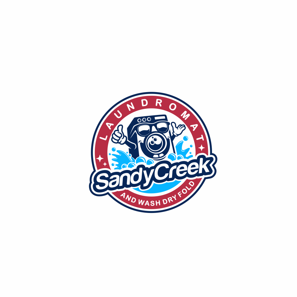 Simple, Creative and Fun Laundromat Logo