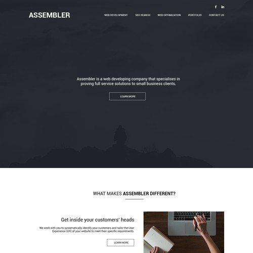 Minimalist website design
