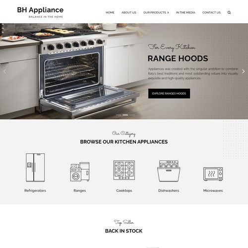 Custom Shopify Website Design - Home Page of E-commerce Website