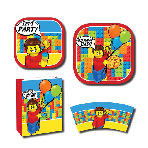 Lego themed Party Set