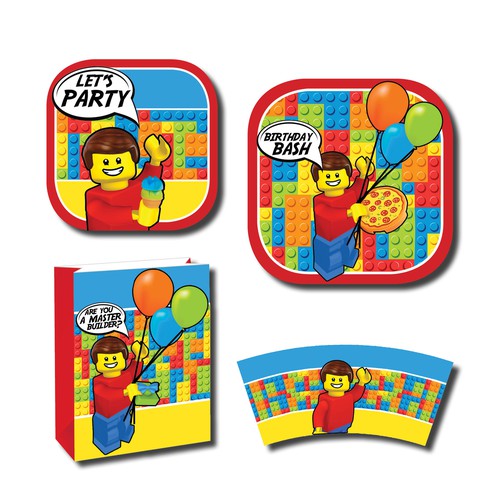 Lego themed Party Set