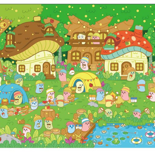 Tiny Mushroom Village - Beansie series
