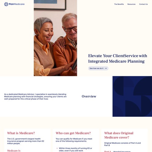 Plan Medicare - medicare startup landing page