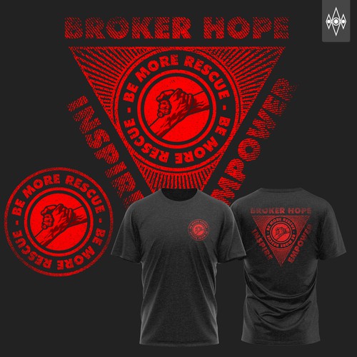 Shirt design illustration for BE MORE RESCUE