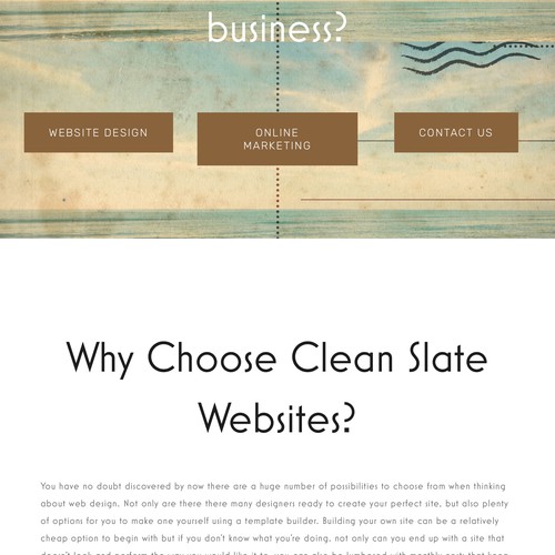 Squarespace website for a web design business.