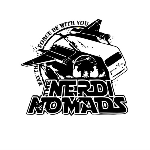 Create a simple, yet fun logo for "The Nerdy Nomads"