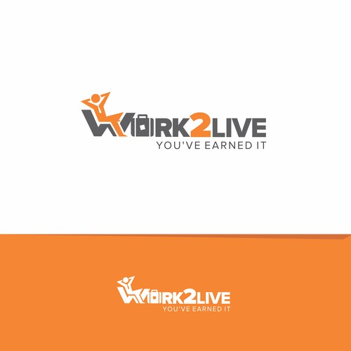 Work 2 Live logo concept.