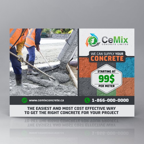 Create the next postcard ad for CeMix Concrete !!