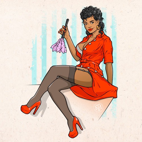 Pin-up style character