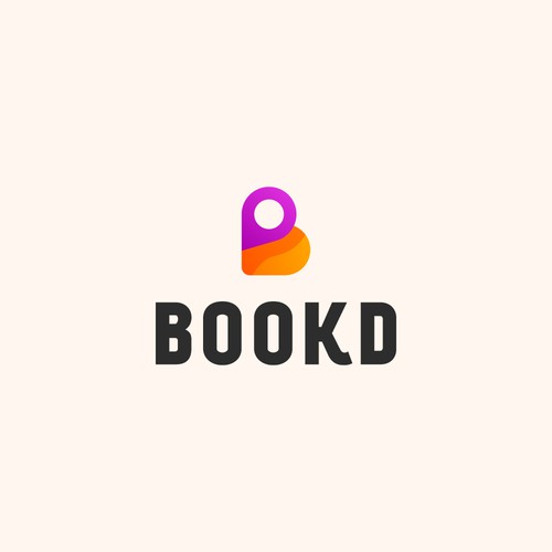 Bold logo concept for "Bookd"