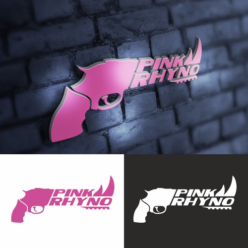Logo for "Pink Rhyno" gun shop