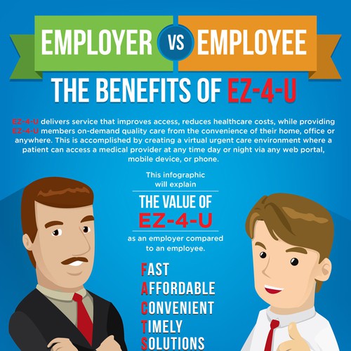 Employer vs employee infographic