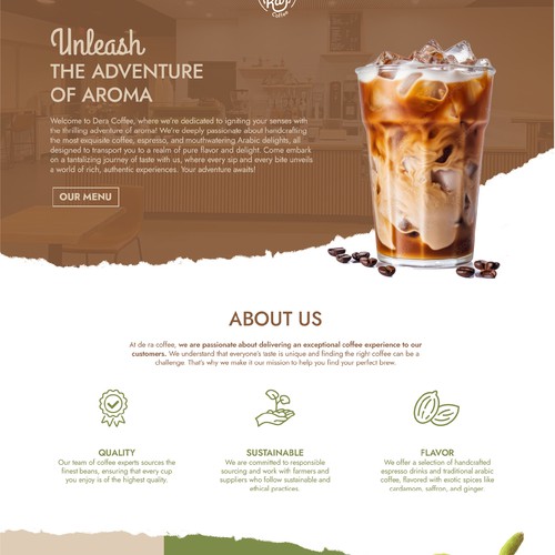 Website Design for a Coffee Shop 