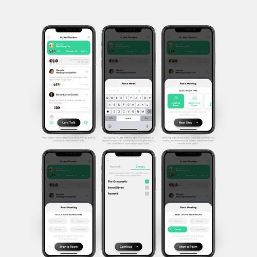 Beautiful app design for health and wellness community
