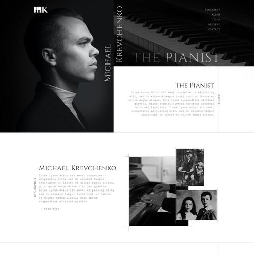 Pianist Website Design