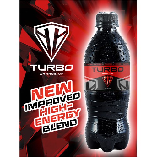 Poster Design for Turbo Charge Up Energy Drink.