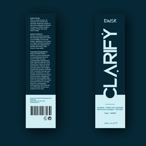 packaging design for clarify 