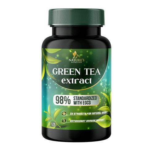 Green Tea Extract Label Design