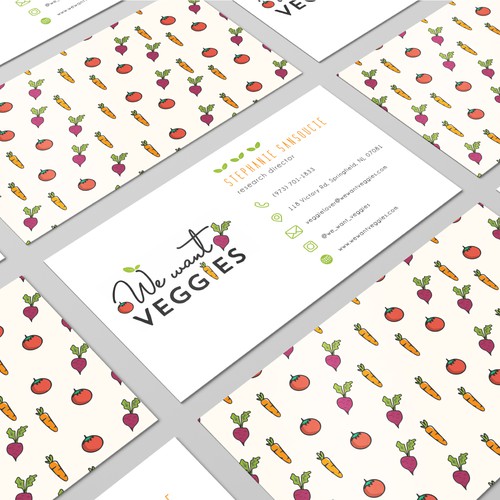 We want veggies business card