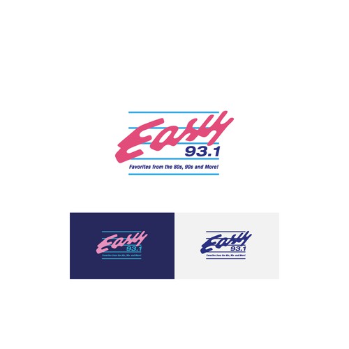 Logo concept for Easy 93.1 radio station, Miami.