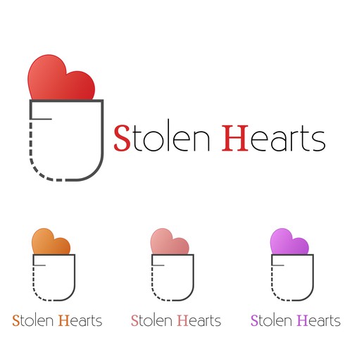 flat and easy logo for kind or romantic products.
