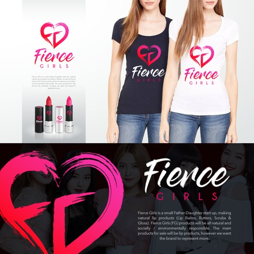 Fierce Girls" (start-up) needs a logo- lip products & brand empowering women