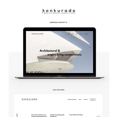 Website concept for Architecture Studio