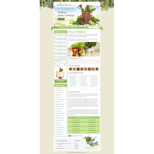 Outstanding Webdesign for pure natural healing herbs