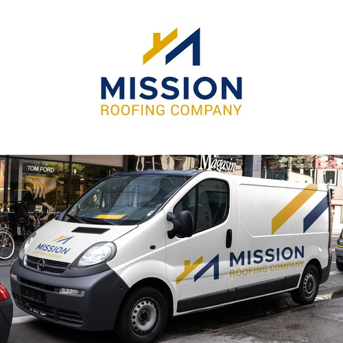 Charitable and powerful roofing company seeking a logo