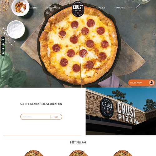 Design entry for pizza crust