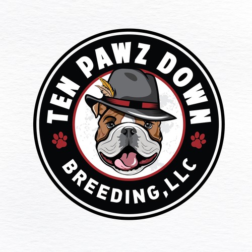 Design a stylish logo for dog breeding company called ‘Ten Pawz Down’
