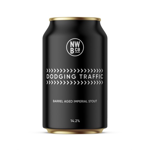 Minimalistic beer label design.