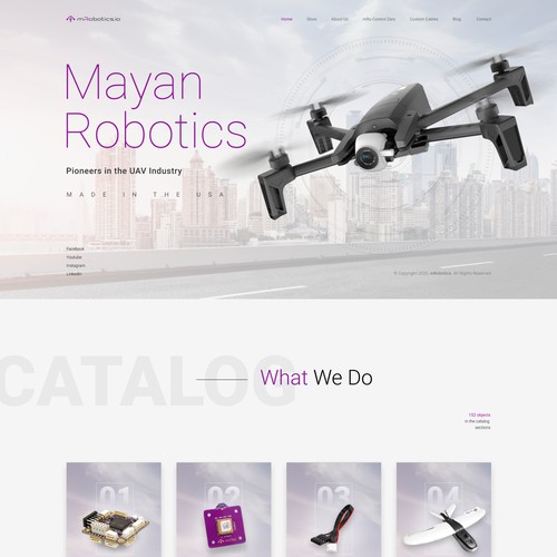 Web concept for Mayan Robotics