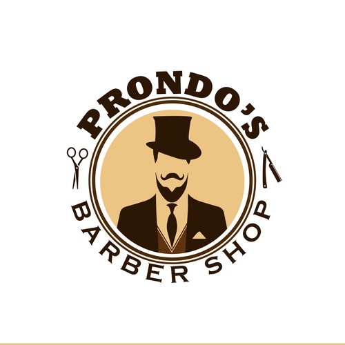 PRONDO'S BARBER SHOP LOGO 