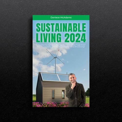 Sustainable Living 2024 Book Cover Design