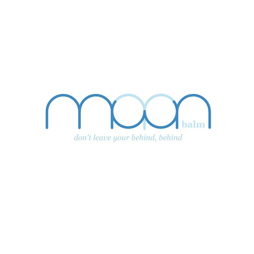 Logo for deodorant for the rear end called Moon Balm.