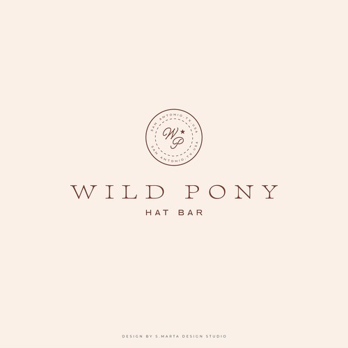 Rustic Modern Luxe Logo for custom hat bar