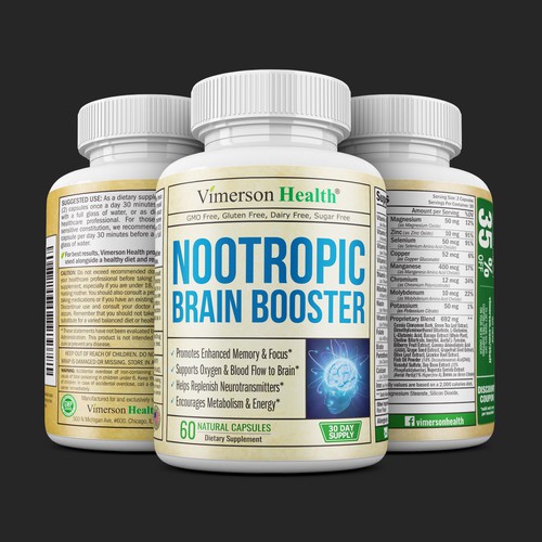 Nootropic Brain booster Label Edits 