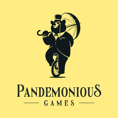 Sophisticated Gentleman Bear for Pandemonious Games Logo