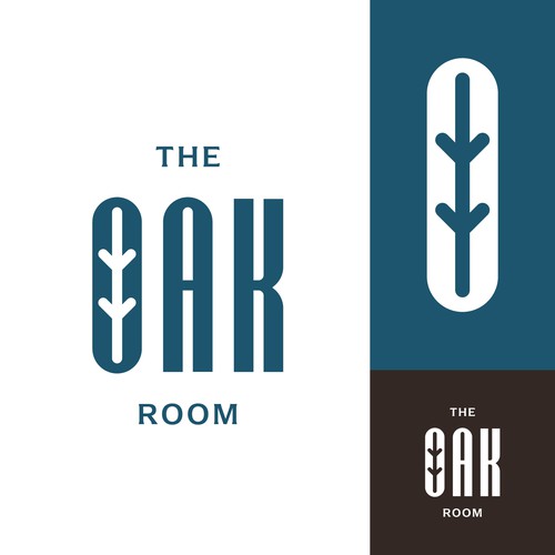 Logotype design for The Oak Room, a private dining space