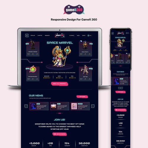 Gaming Company Website Design