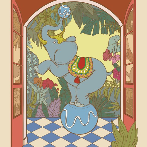 Blue elephant