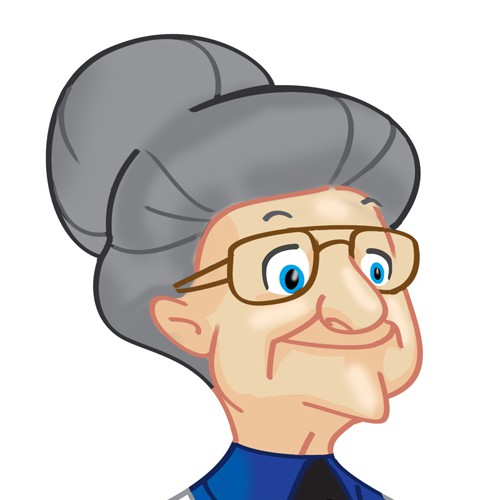  Illustration of Jewish Grandmother: Bubbe 