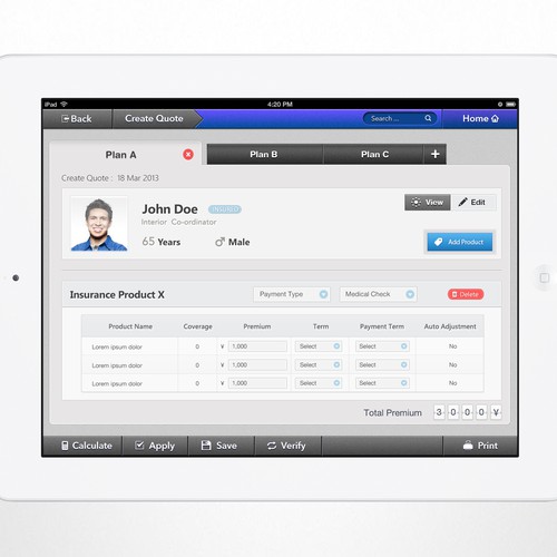 iPad Paperless Insurance Design Contest
